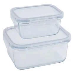 2 boîtes de conservation en verre 640 ml et 1500 ml