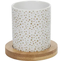 4 gobelets expresso avec sous tasse bois