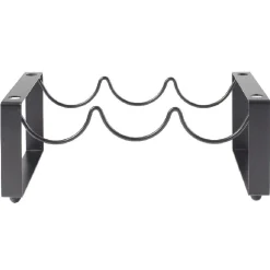 2 range bouteilles x3 métal noir