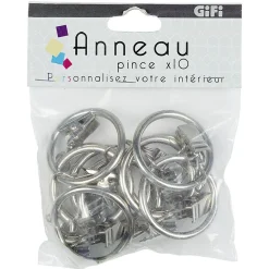 Anneau pince métal x10