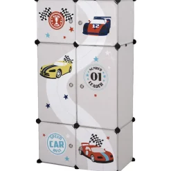 Armoire dressing pour enfant design voiture