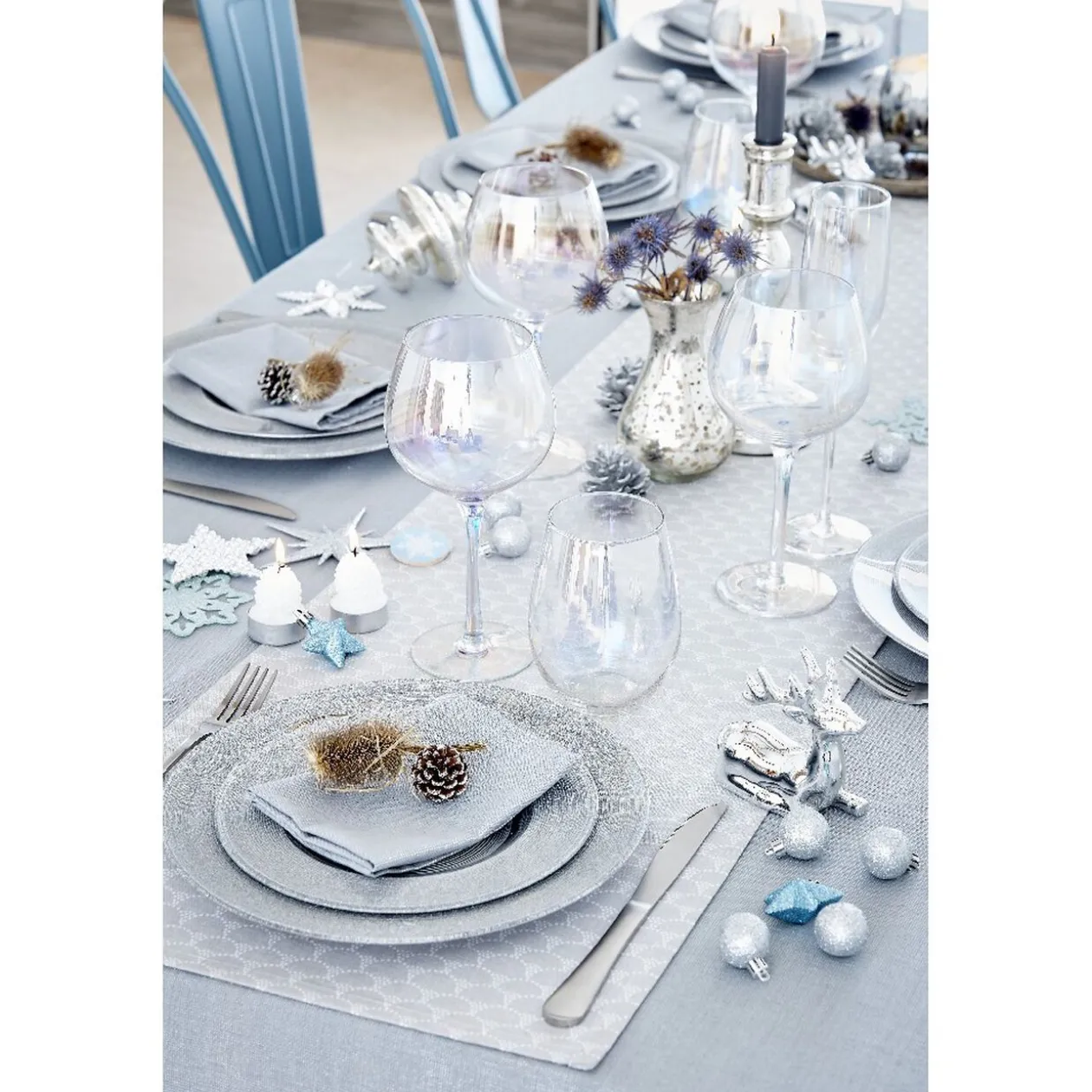 Assiette à dessert argenté