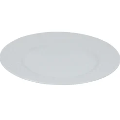 Assiette à dessert blanche ronde aile damassée