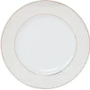 Assiette à dessert blanche motifs dorés
