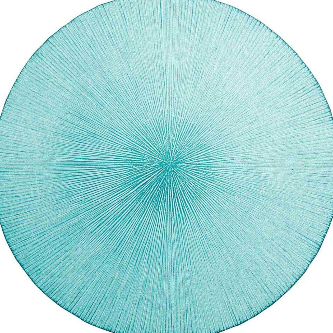 Assiette à dessert bleue verre strié