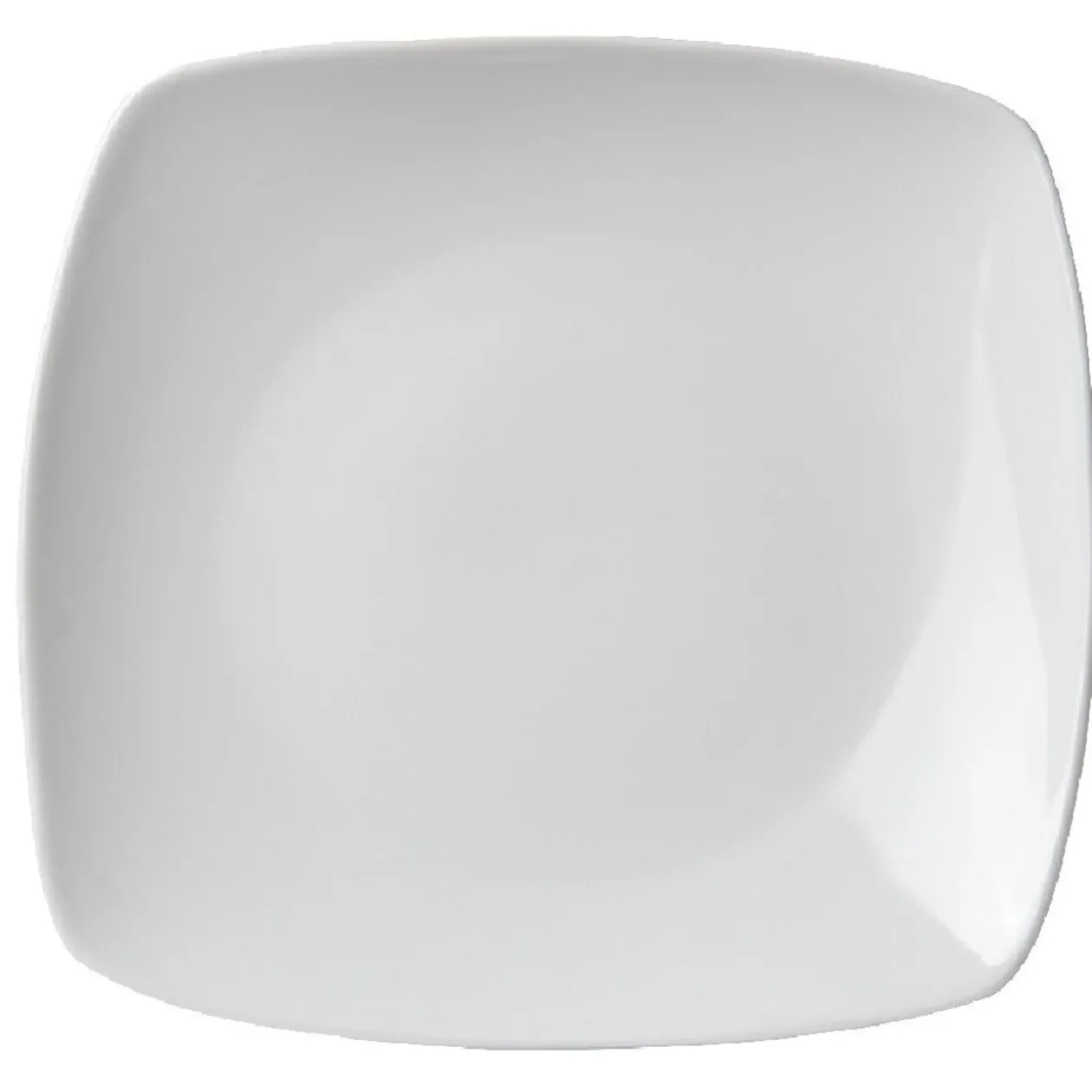 Assiette à dessert carrée blanche