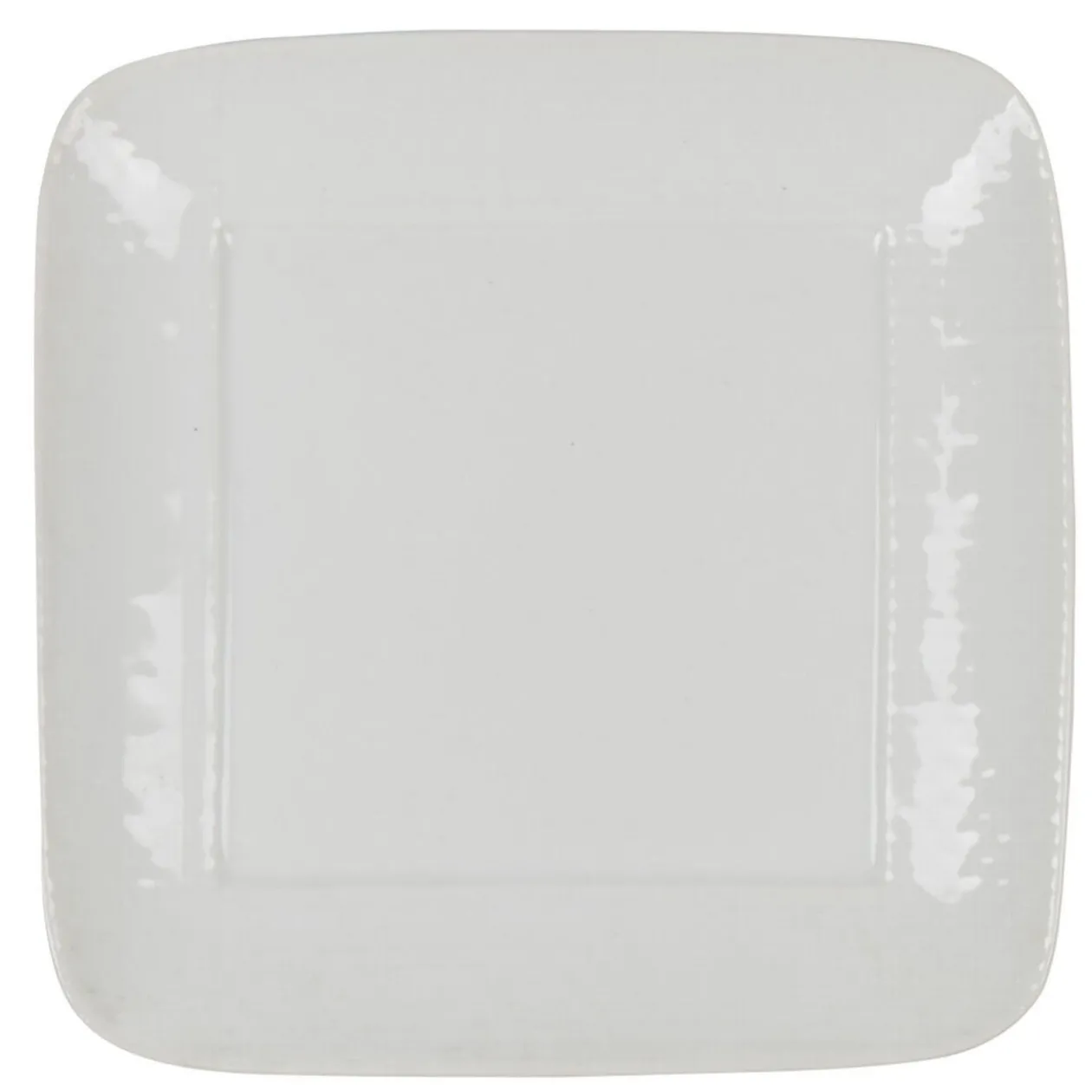 Assiette à dessert carrée blanche