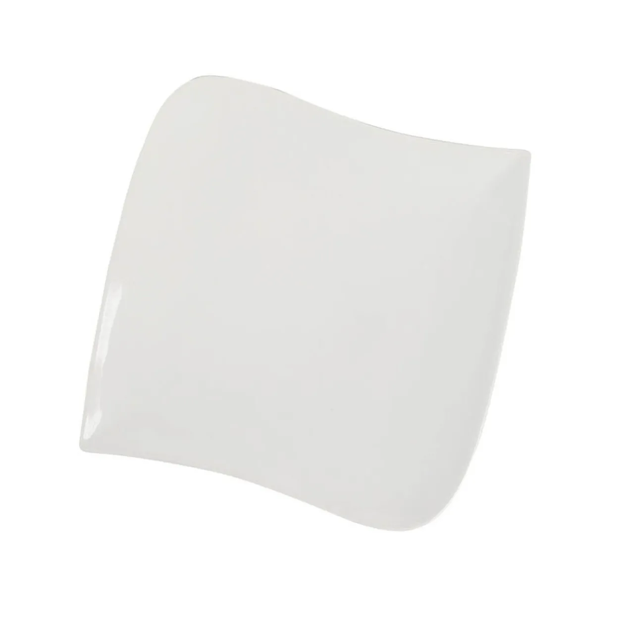 Assiette à dessert carrée blanche