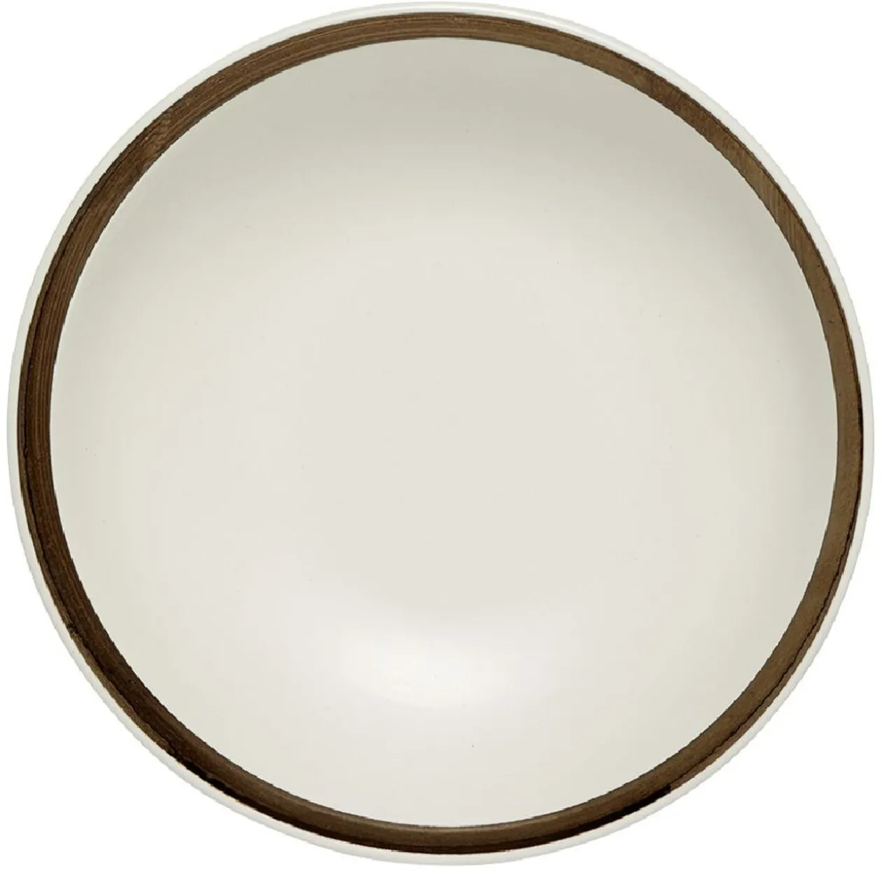 Assiette à dessert en faïence avec liseré doré