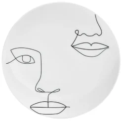 Assiette à dessert en porcelaine blanche