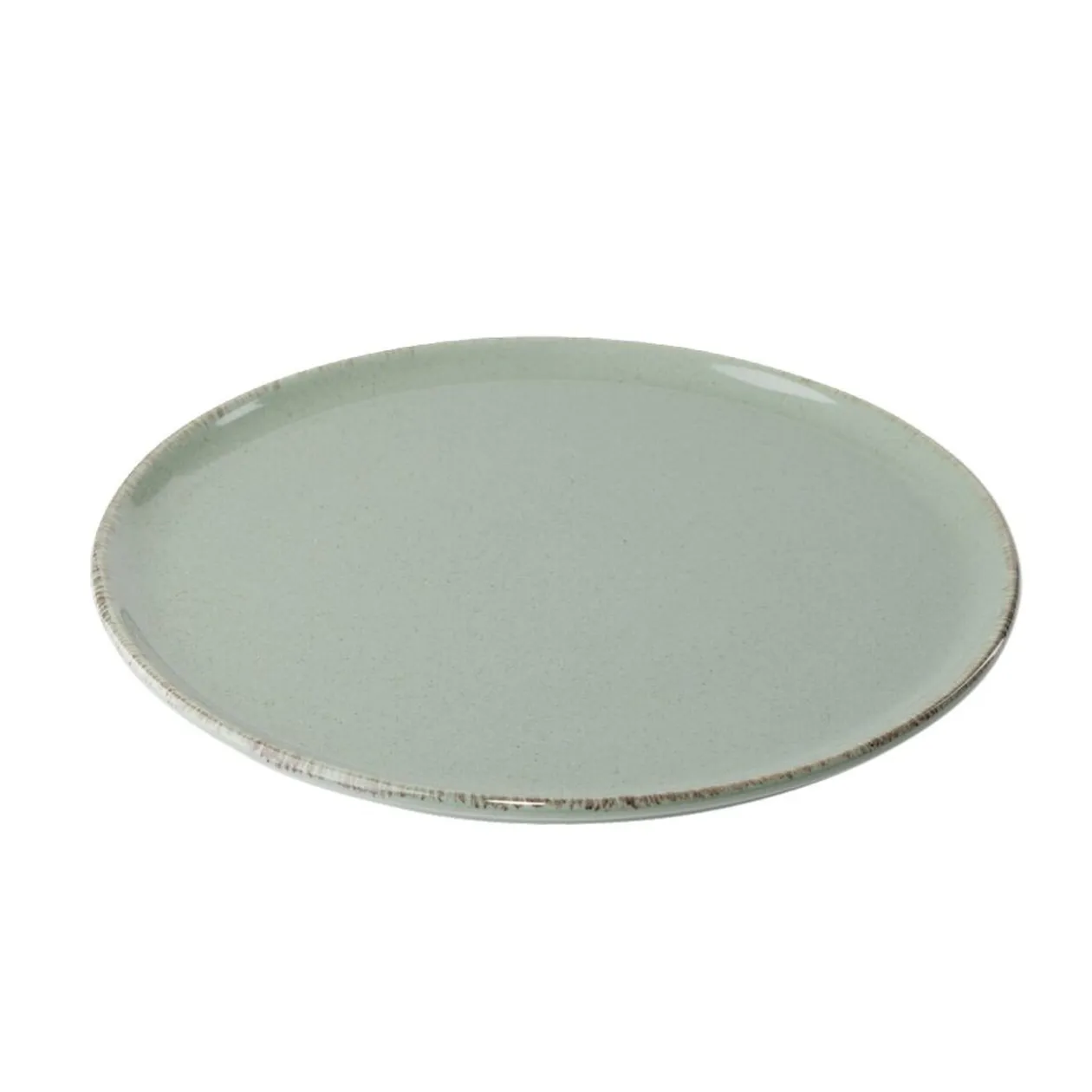 Assiette à dessert Lisbonne en grès vert Ø20,5cm