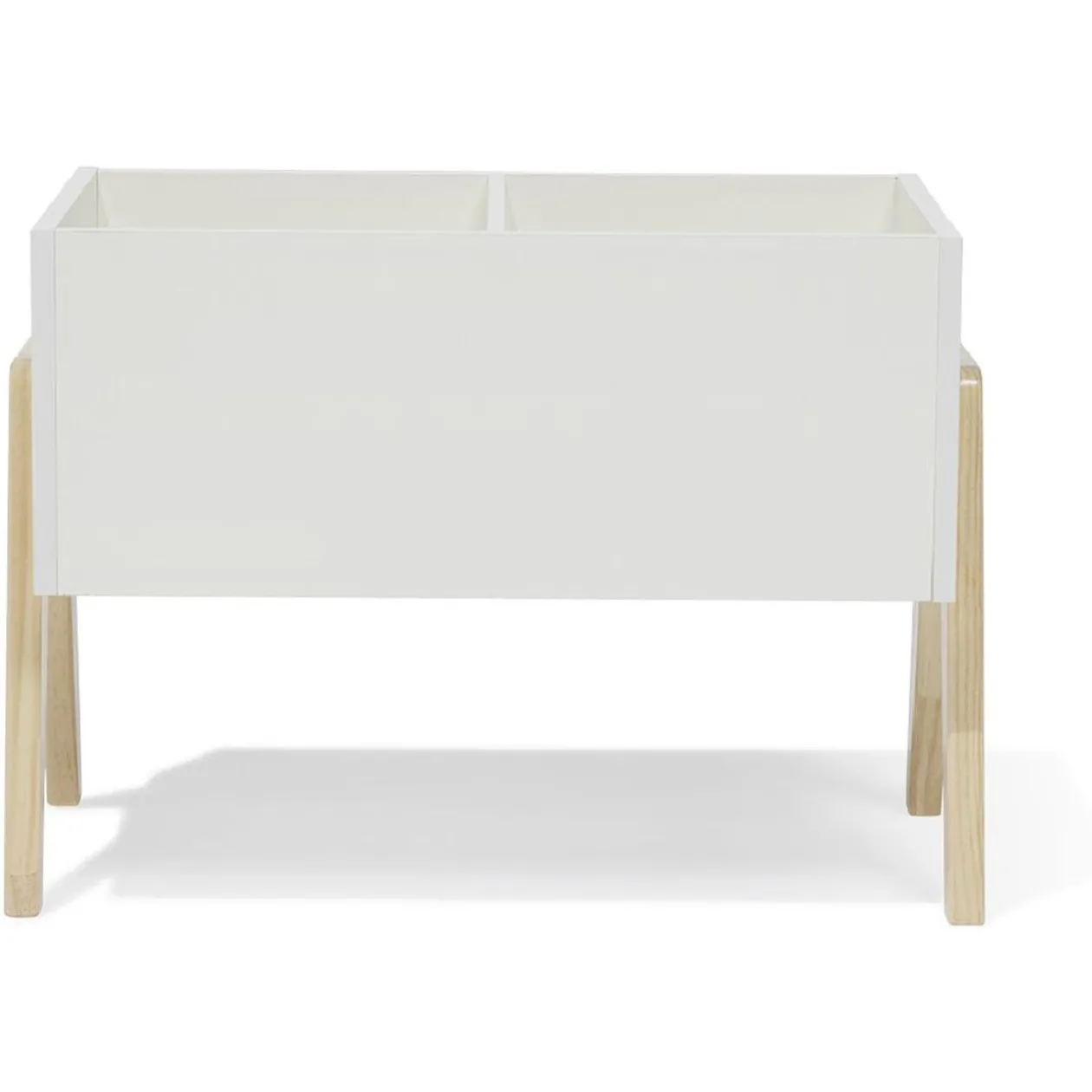 Bac rangement enfant Écolier MDF et pin blanc - L52,8xP29,7xH38,5 cm