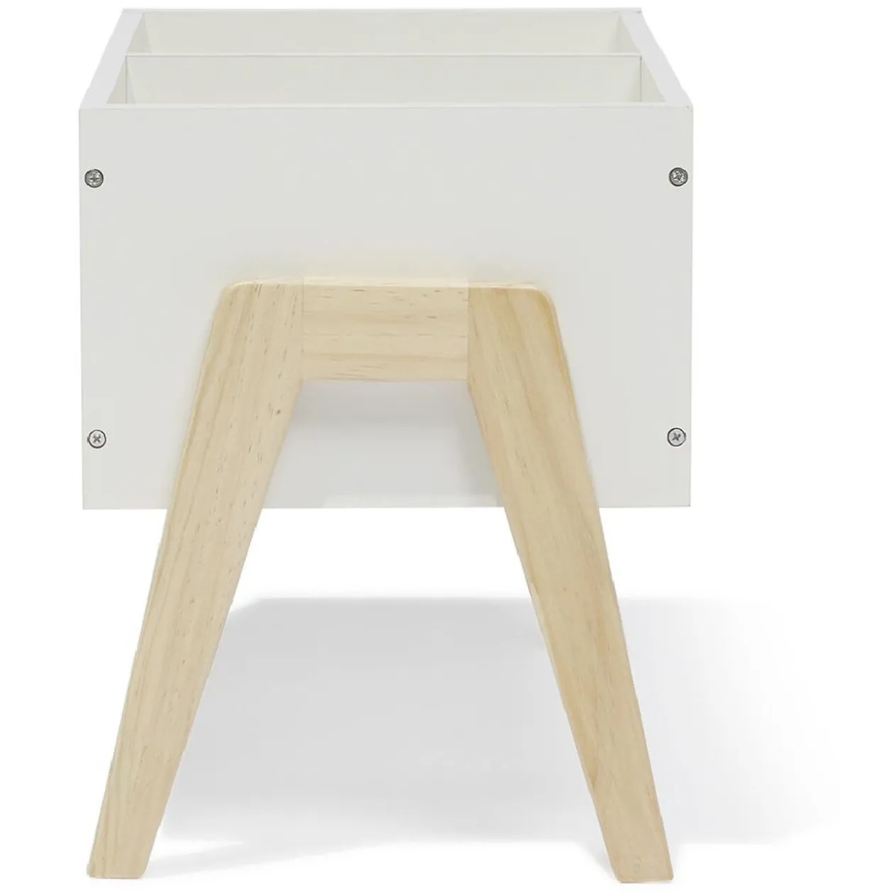 Bac rangement enfant Écolier MDF et pin blanc - L52,8xP29,7xH38,5 cm