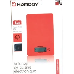 Balance de cuisine électronique Homday rouge