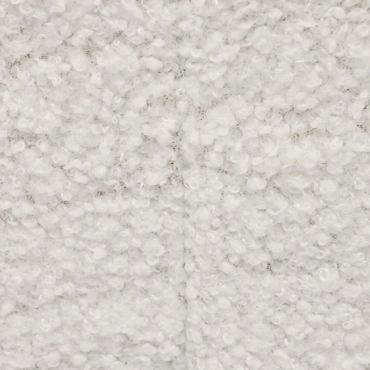 Banc coffre Clara décor laine bouclée Blanc - L77xP38xH38 cm