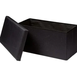 Banc coffre Clara Noir - L76,5 x P38 x H37,5 cm