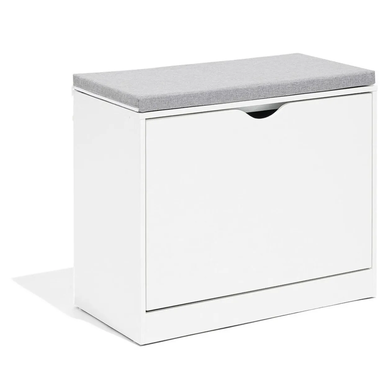 Banc range-chaussures Krys blanc 60x30xH51cm