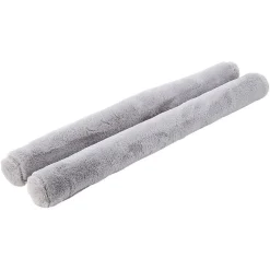 Bas de porte double fourrure gris ou taupe 80 cm