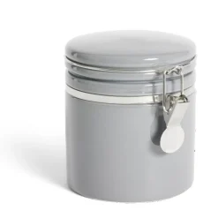 Bocal en céramique avec clip en métal Ø10xH13cm