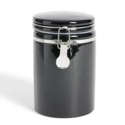 Bocal en céramique avec clip en métal Ø10xH16,5cm