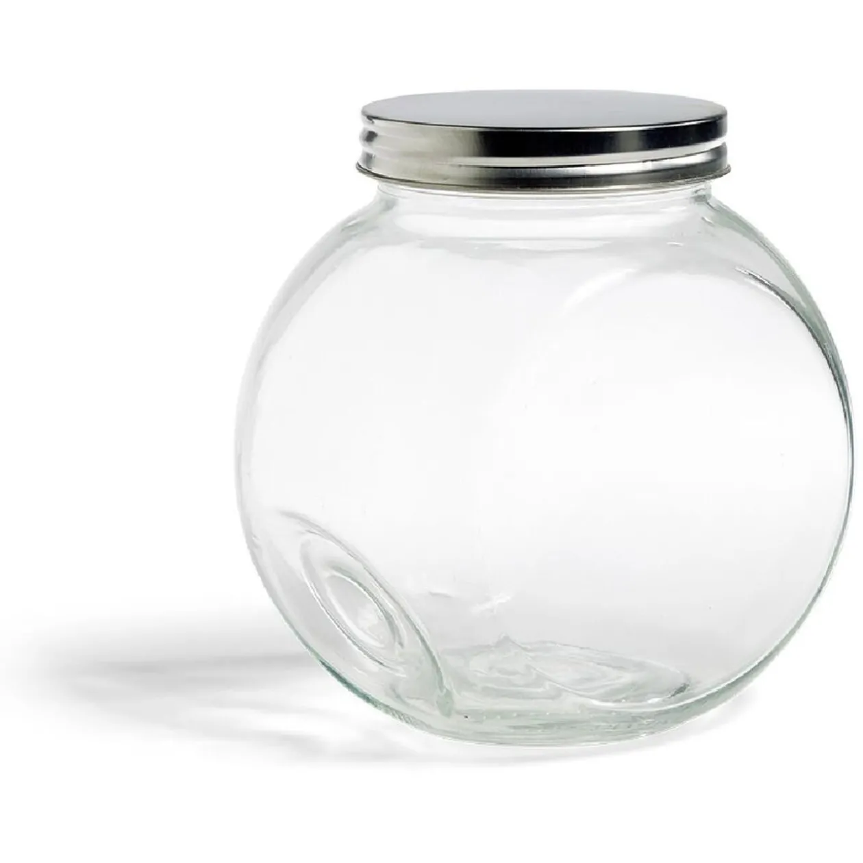 Bocal en verre transparent couvercle métal 2000ml - 16x11,5xH.16cm