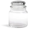 Bocal en verre transparent avec couvercle hermétique 500ml - H.13cm