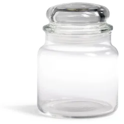 Bocal en verre transparent avec couvercle hermétique 500ml - H.13cm