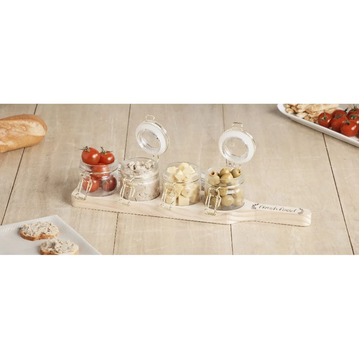 Bocal encastrable x4 avec planche de service