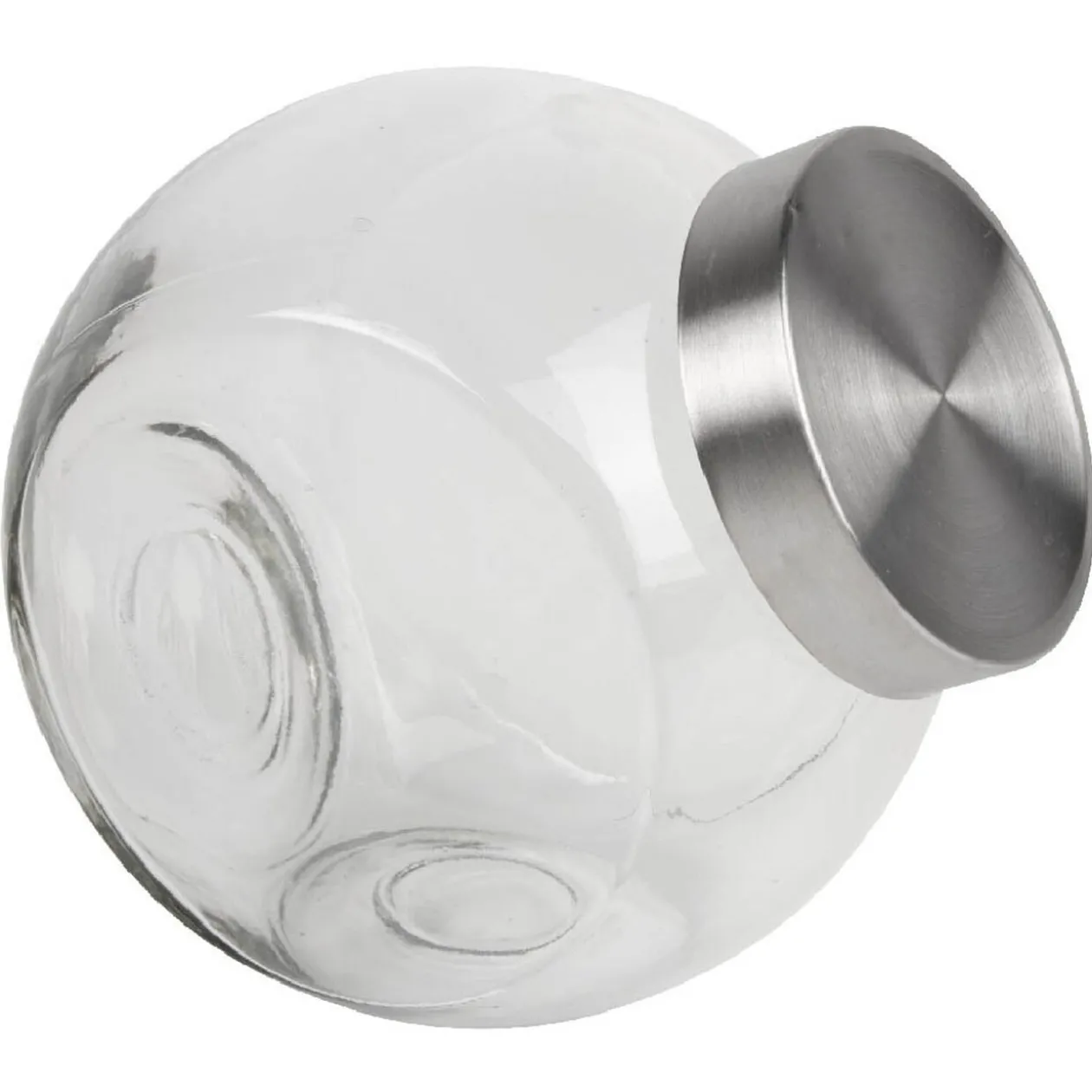 Bocal incliné verre couvercle métal 3 L