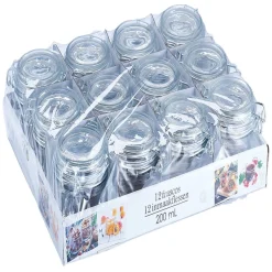 Bocal rond hermétique transparent x12