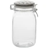 Bocal transparent avec couvercle design carreau de ciment 1,5 L