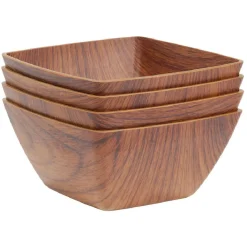 Bol carré 12x12cm marron