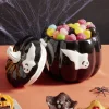 Bonbonnière Halloween 1L citrouille noire fantômes blancs Ø13,5xH15,8cm