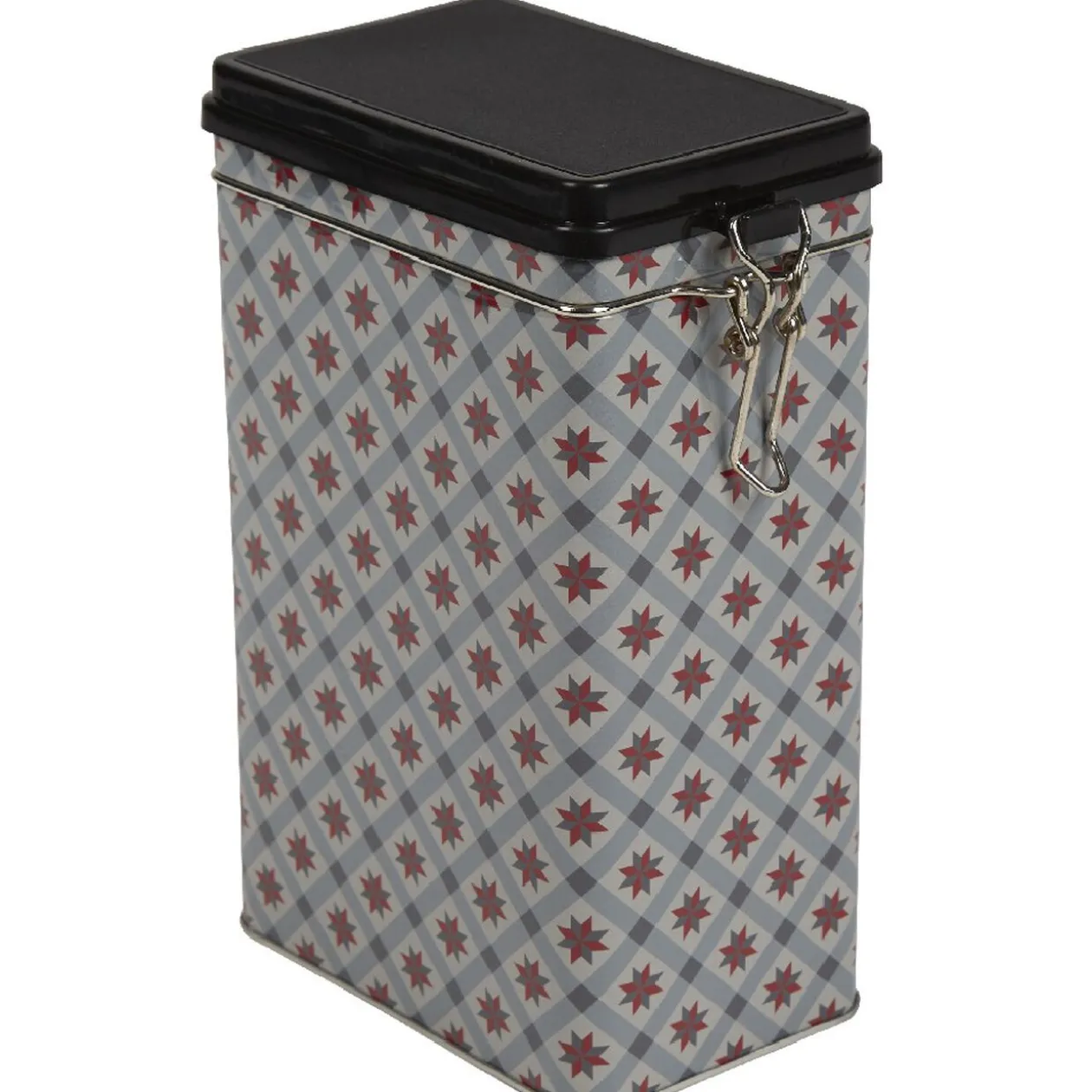 Boîte à biscuits en métal déco rouge vert