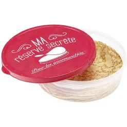 Boîte à crêpes ronde avec couvercle design rouge