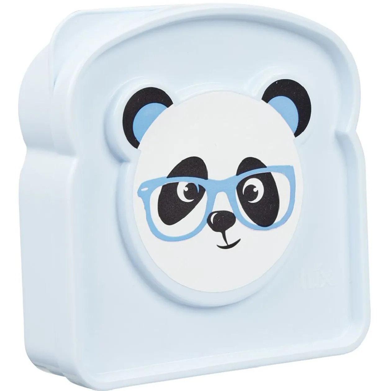 Boîte à goûter enfant design panda bleu ou rose