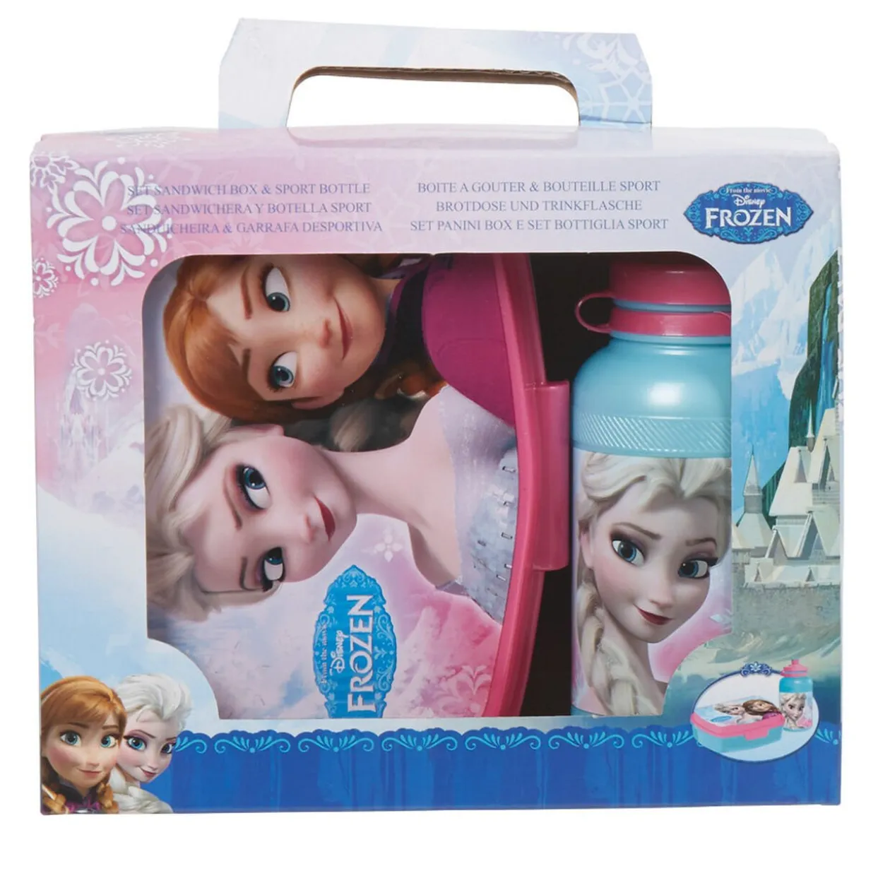 Boîte à goûter et gourde La Reine des Neiges