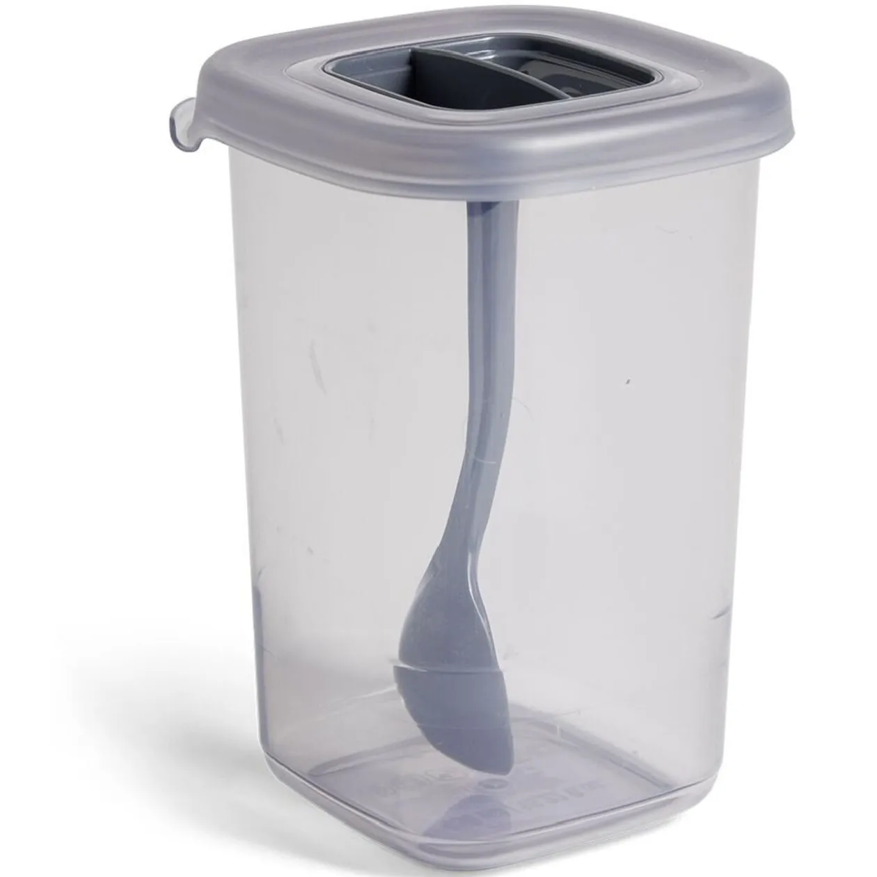 Boîte alimentaire + cuillère polypropylène gris 450mL