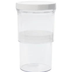 Boîte alimentaire extensible transparente couvercle blanc