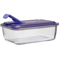 Boîte alimentaire Luminarc Easy Box verre transparent et bleu 122 cl