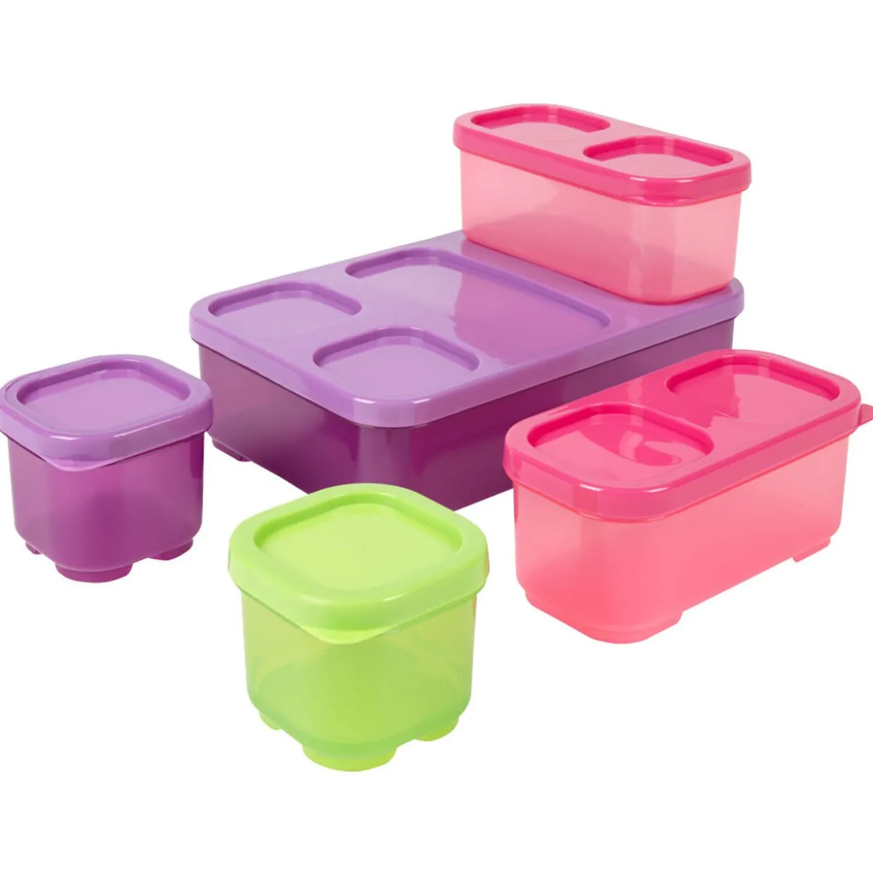 Boîte alimentaire multicolore x5