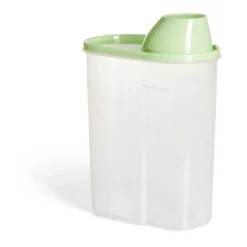 Boîte alimentaire plastique transparent et vert 2,5L