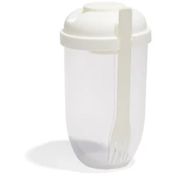 Boîte lunch salade 1L avec fourchette et compartiment à sauce