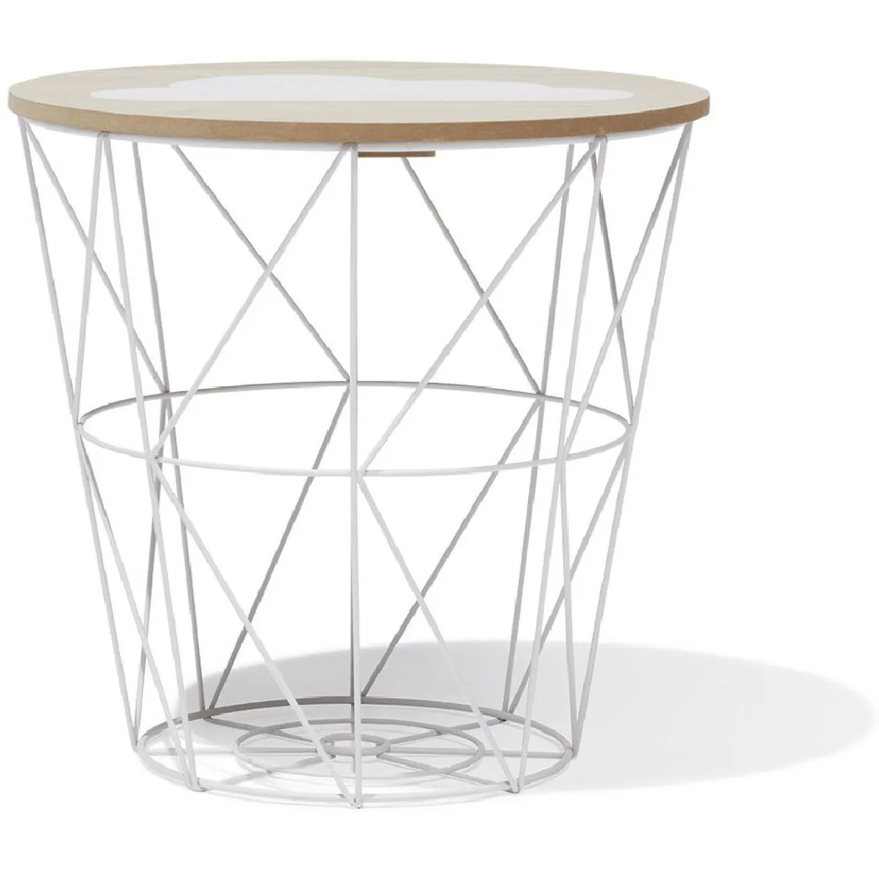 Bout de canapé Alix Blanc - Ø31,5xH31cm