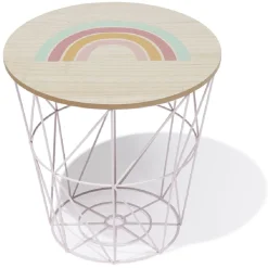 Bout de canapé Alix Rose - Ø31,5xH31cm