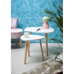 Bout de canapé blanc Emma x 2