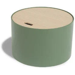 Bout de canapé coffre Kuub vert olive