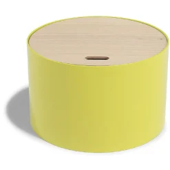 Bout de canapé coffre Kuub jaune canari