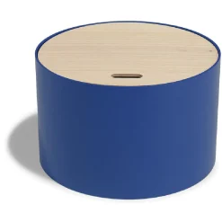 Bout de canapé coffre Kuub bleu nuit