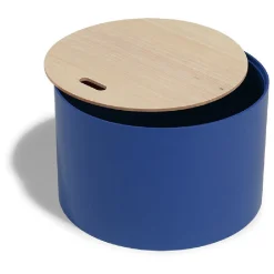 Bout de canapé coffre Kuub bleu nuit